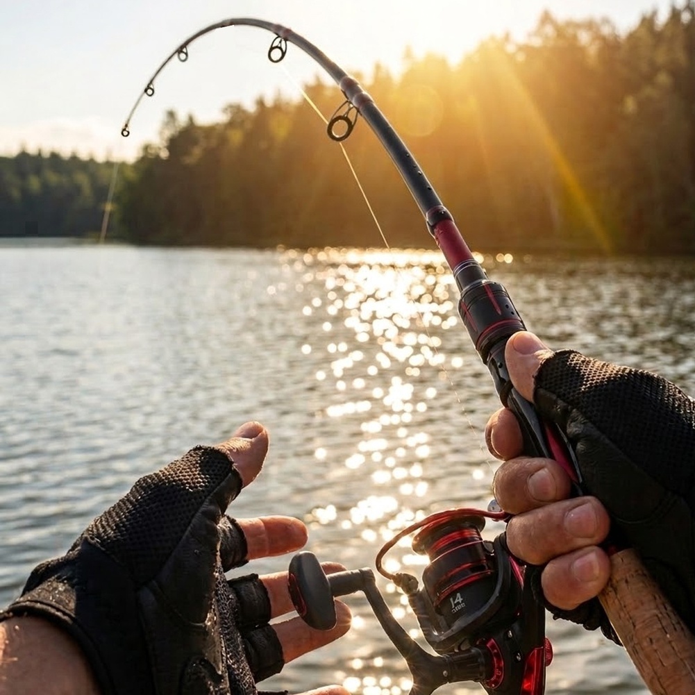 Fishing Rod Combo - قصبة صيد من ألياف الكربون خفيفة