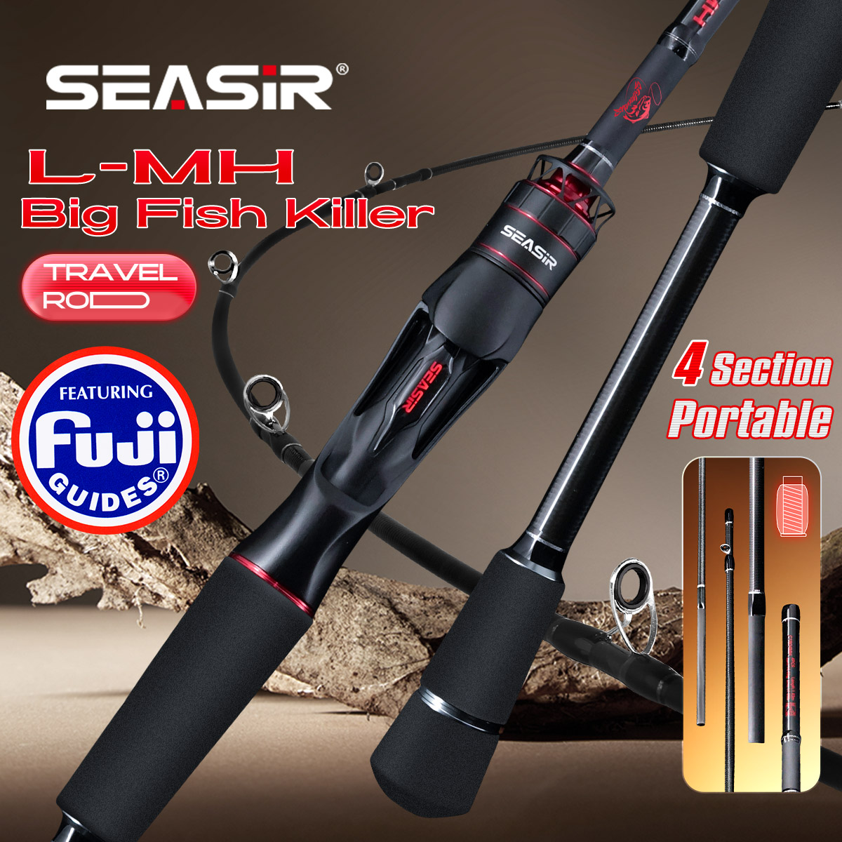 Seasir Salminus XF M/MH صنارة  - مراجعة Fishing Rod Surf وسعره