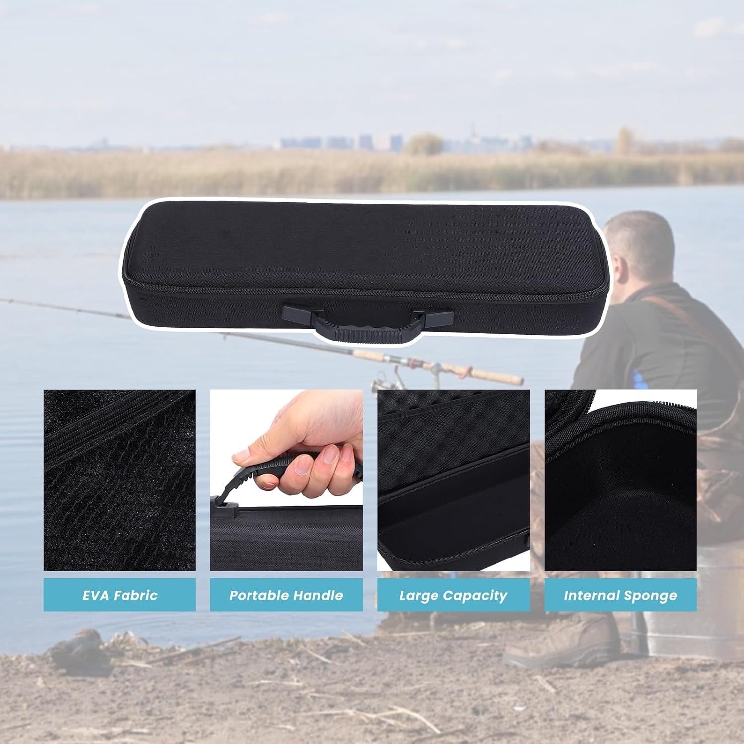 حقيبة معالجة الأسماك المحمولة  - مراجعة Fishing Rod Case وسعره